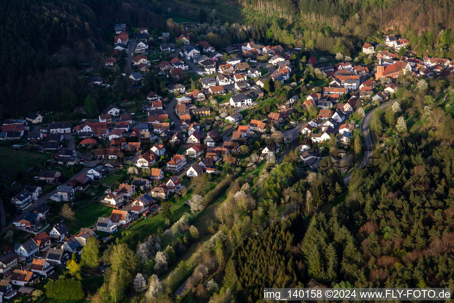 Lug in the state Rhineland-Palatinate, Germany seen from a drone