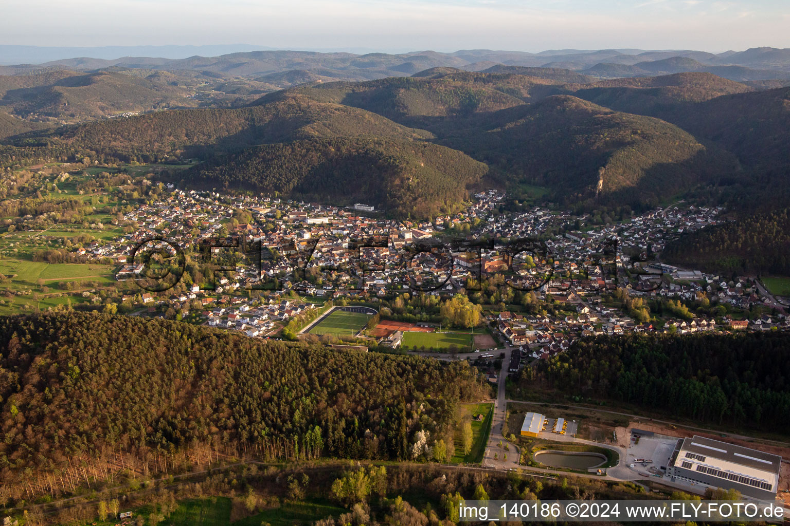 From the north in Hauenstein in the state Rhineland-Palatinate, Germany