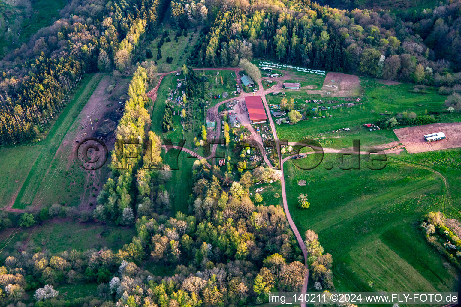 Aussiedlerhof in Oberschlettenbach in the state Rhineland-Palatinate, Germany