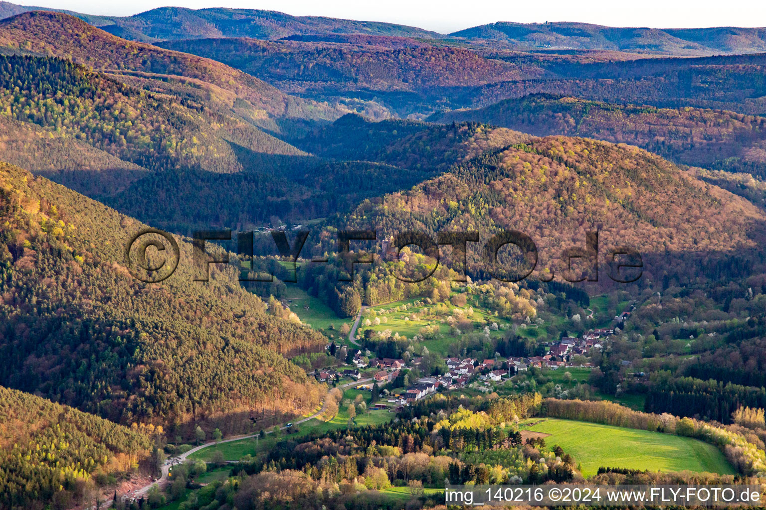 Berwartstein Castle from the north in Erlenbach bei Dahn in the state Rhineland-Palatinate, Germany