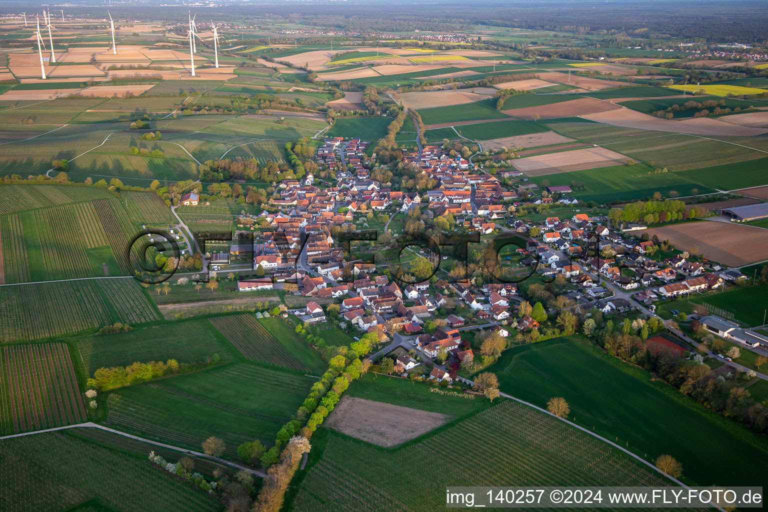 From the northwest in Dierbach in the state Rhineland-Palatinate, Germany