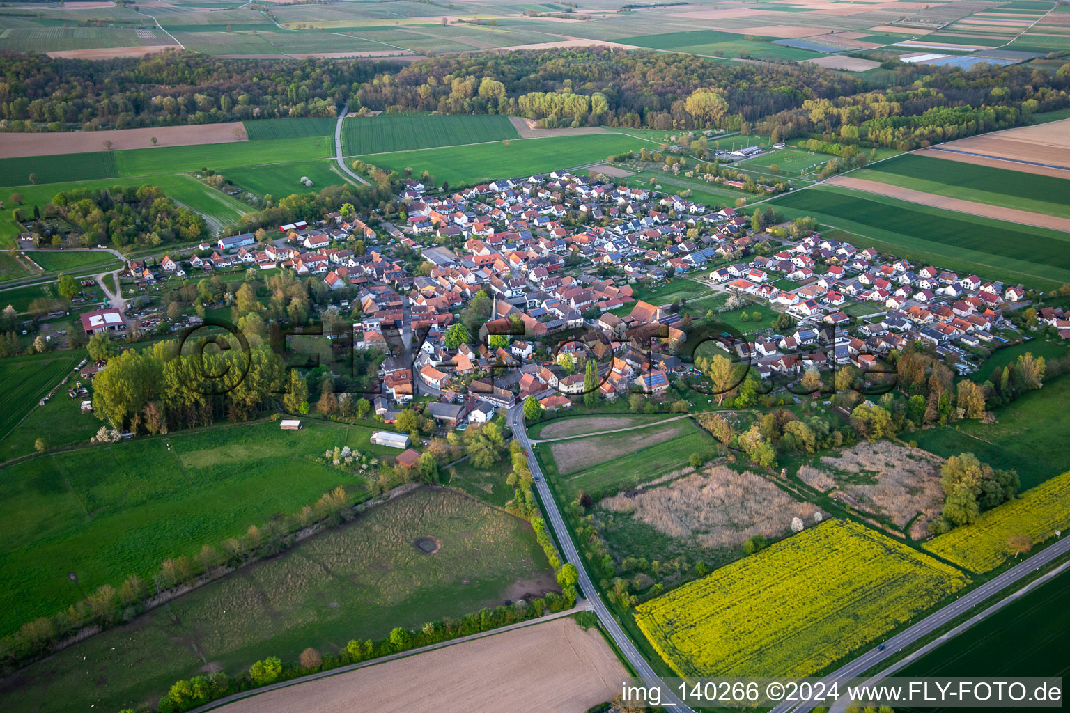 From the southwest in Barbelroth in the state Rhineland-Palatinate, Germany