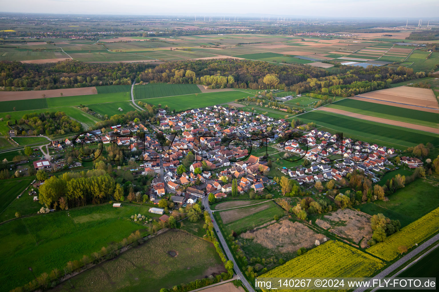 Aerial view of From the southwest in Barbelroth in the state Rhineland-Palatinate, Germany