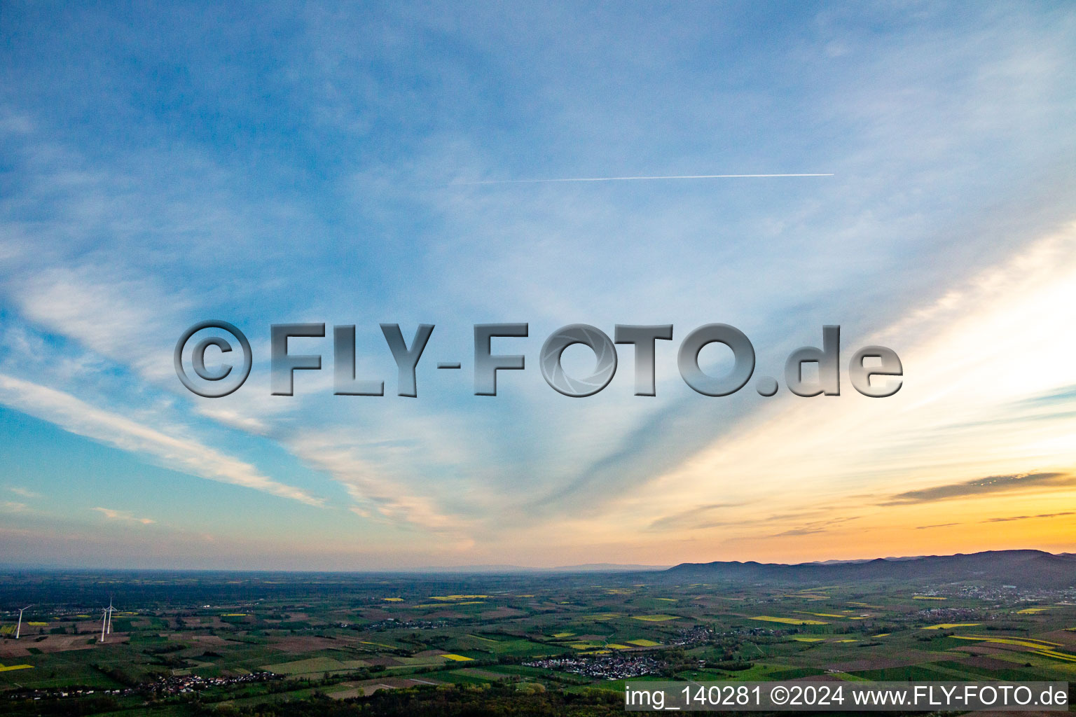 Aerial view of Barbelroth in the state Rhineland-Palatinate, Germany