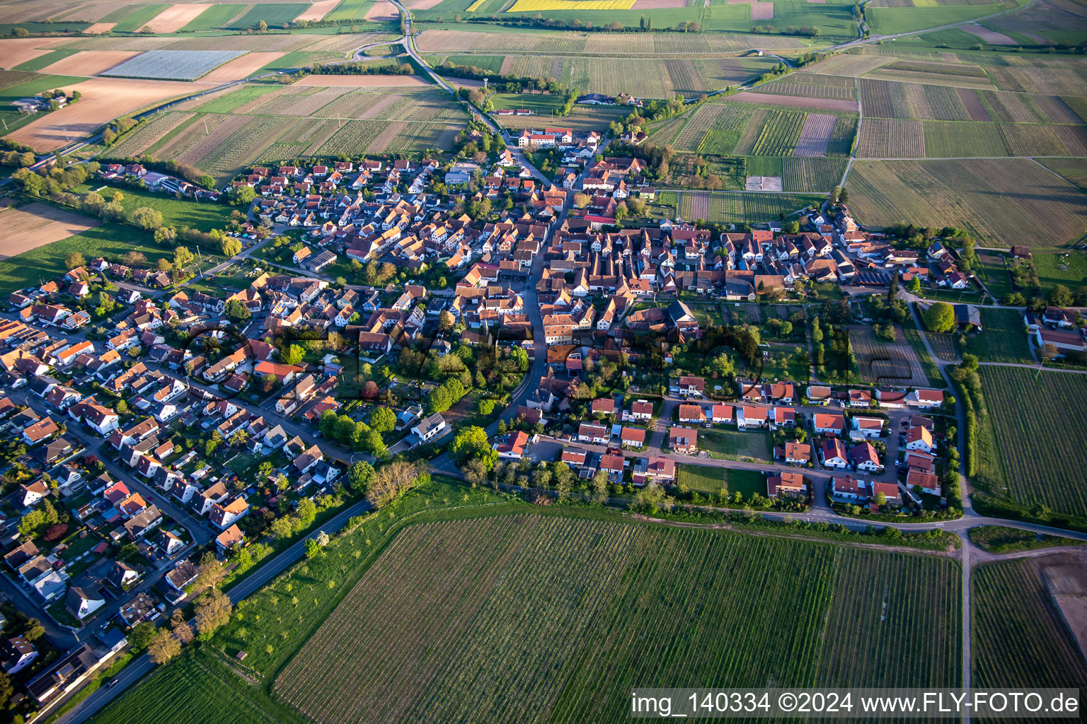 From the north in Impflingen in the state Rhineland-Palatinate, Germany