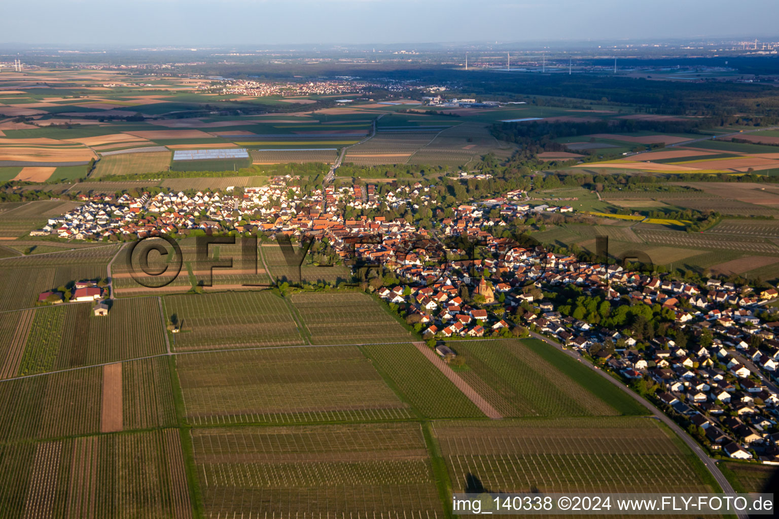 From the northwest in Insheim in the state Rhineland-Palatinate, Germany