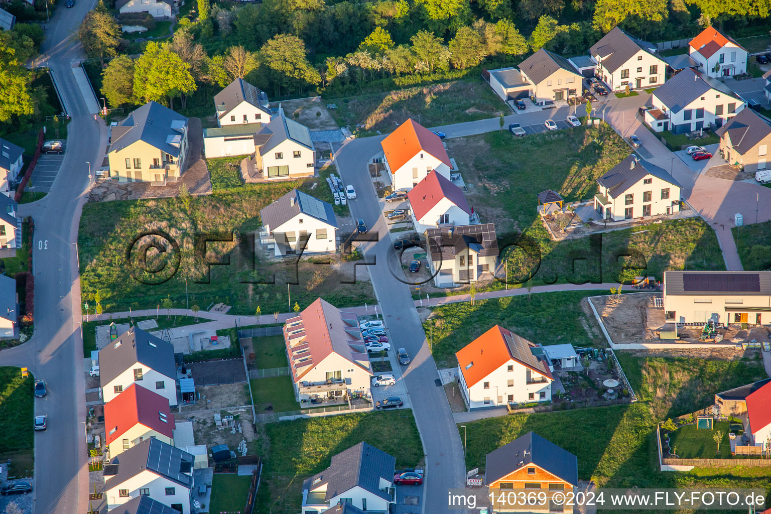 Aerial view of Rose and Violet Trail in Kandel in the state Rhineland-Palatinate, Germany