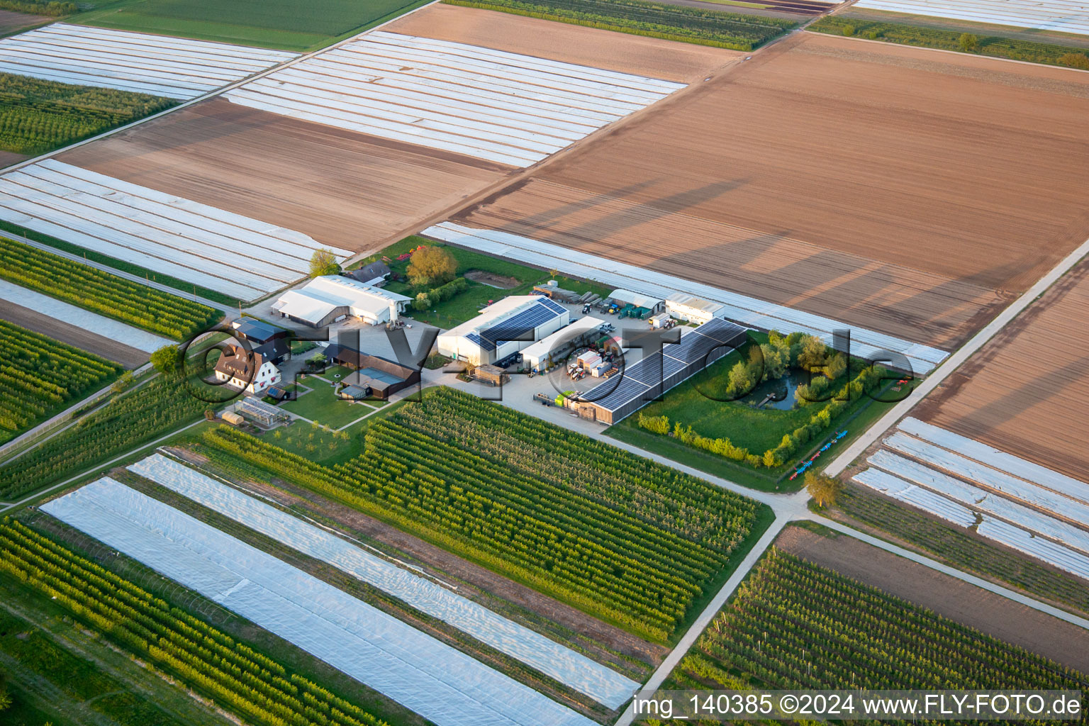 Farmer's Garden in Winden in the state Rhineland-Palatinate, Germany from above