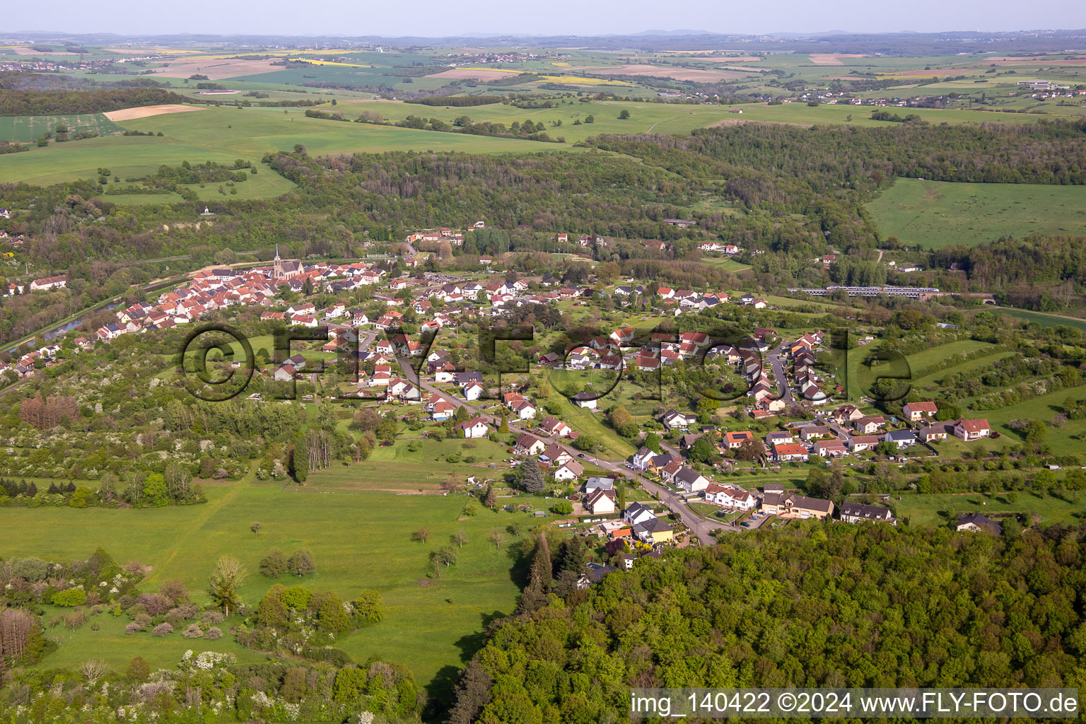 From the west in Wittring in the state Moselle, France