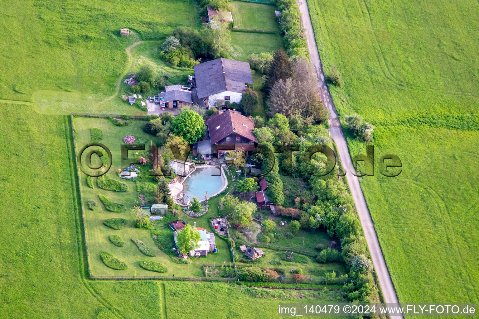 Garden idyll in Blies-Ébersing in the state Moselle, France