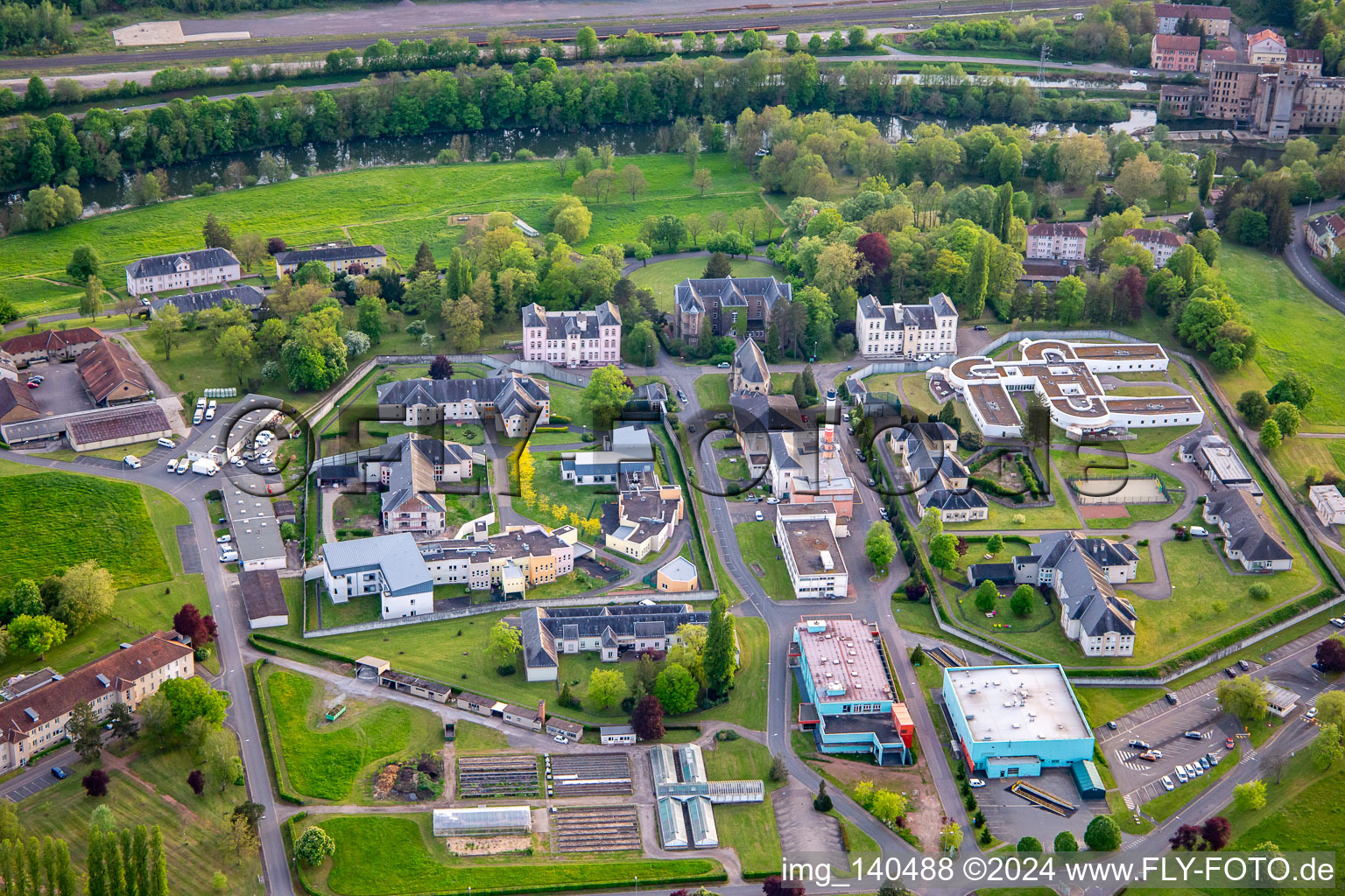 Specialized Hospital Center in the district Zone Industrielle du Grand Bois Fayencerie in Saargemünd in the state Moselle, France