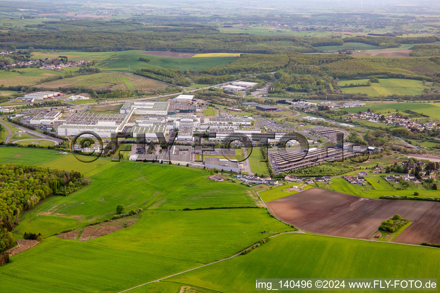 MAHLE Behr Hambach SAS in Hambach in the state Moselle, France out of the air