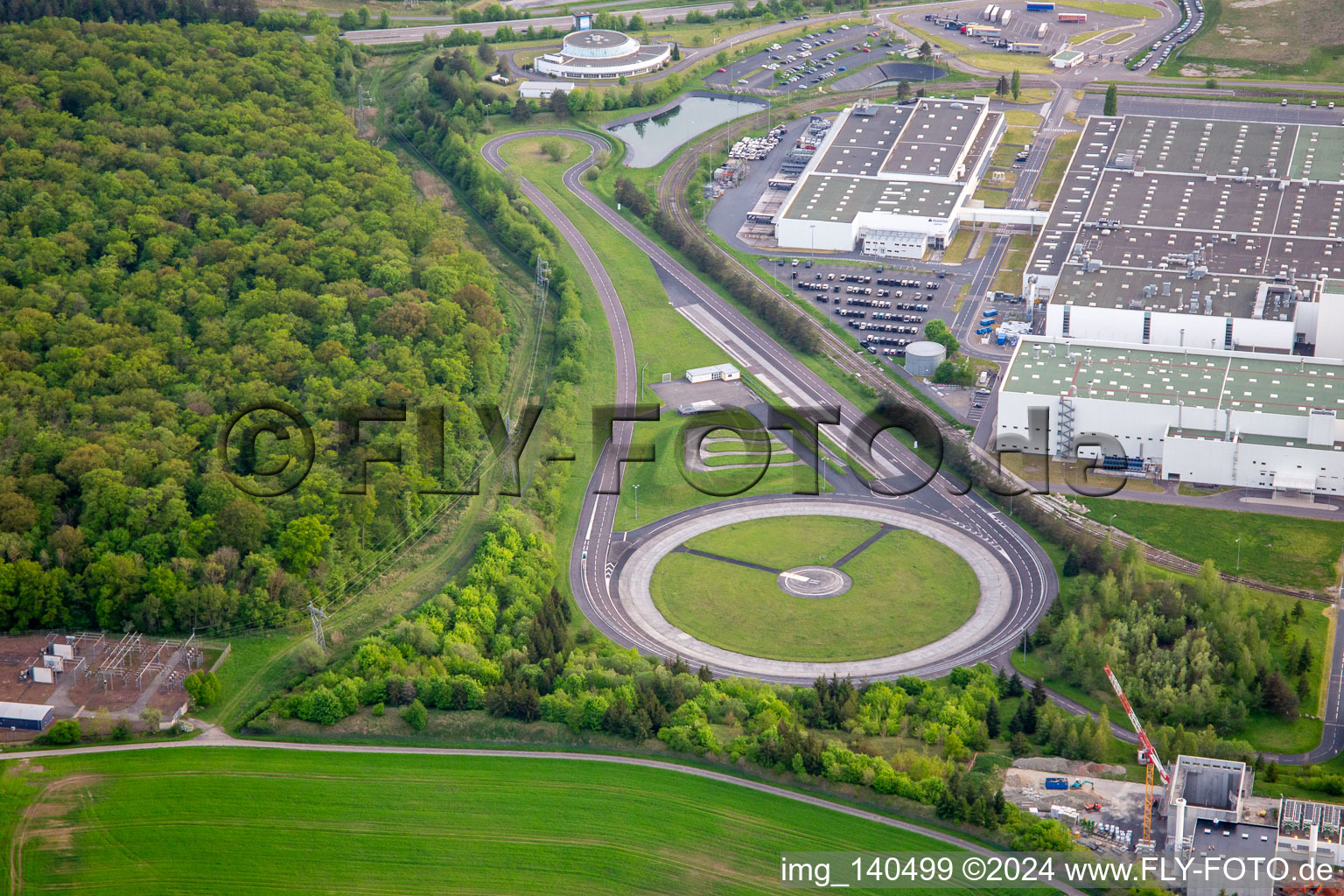 Test track of MAHLE Behr Hambach S.A.S in Hambach in the state Moselle, France