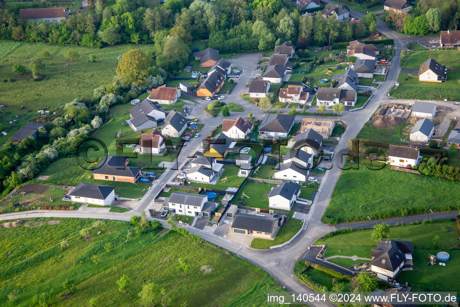 New development area in Herbitzheim in the state Bas-Rhin, France