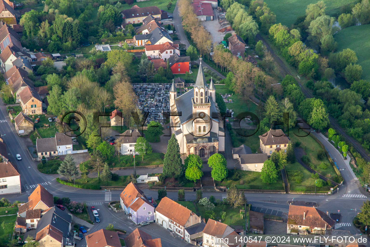 Protestant Church in Herbitzheim in the state Bas-Rhin, France