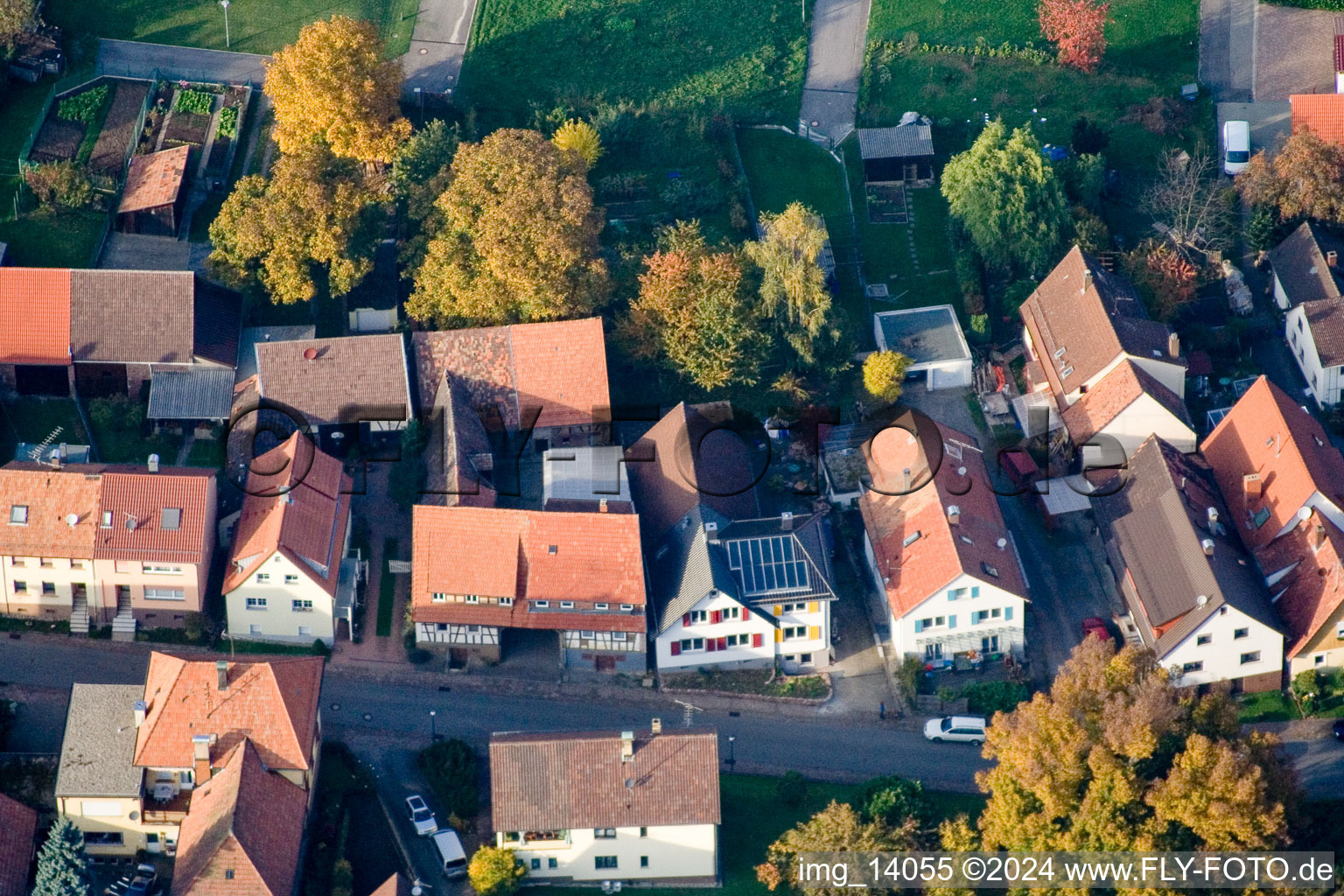 District Schöllbronn in Ettlingen in the state Baden-Wuerttemberg, Germany out of the air