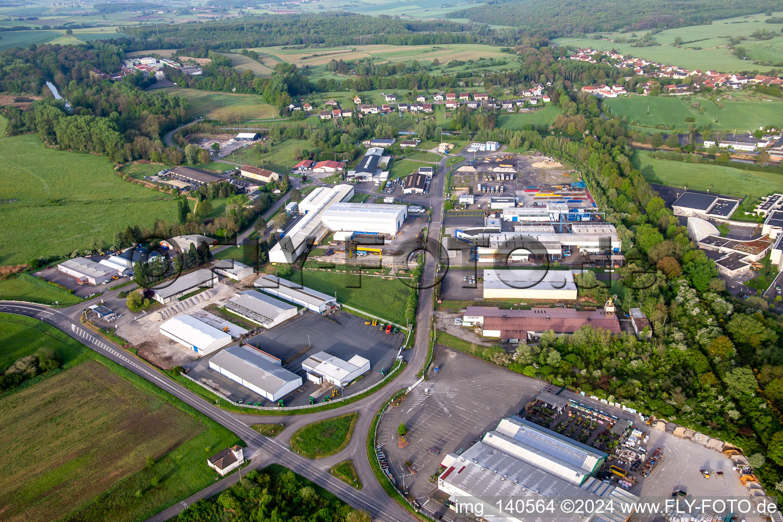 Rue du Donon commercial area in Sarralbe in the state Moselle, France