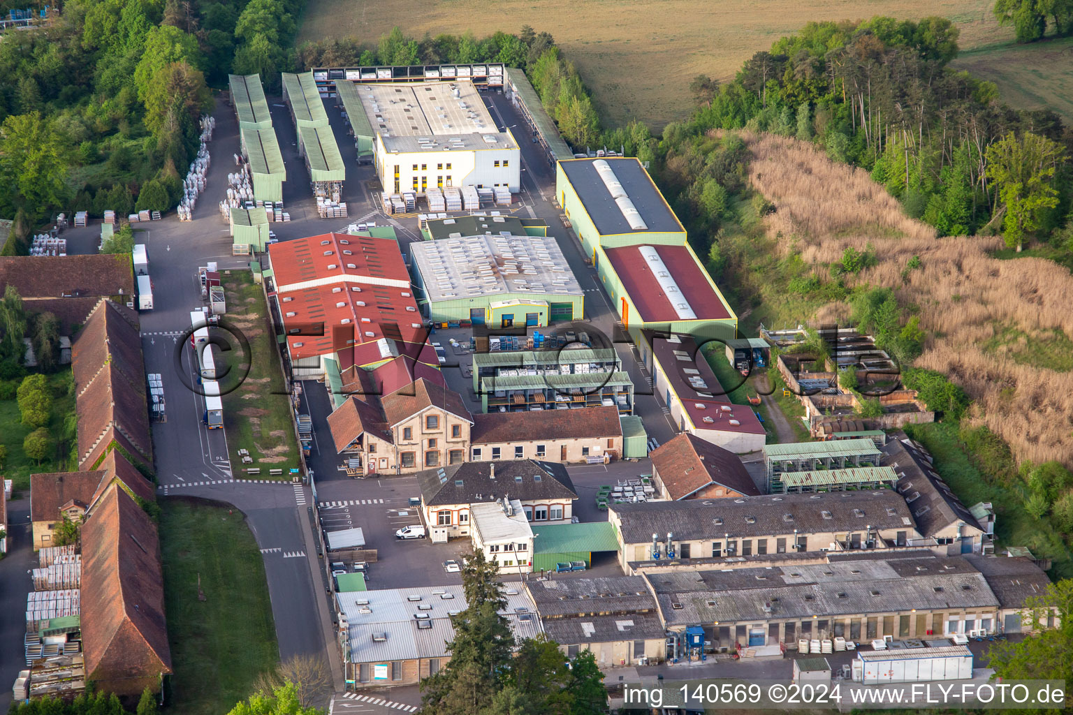 Aerial photograpy of LE HARAS commercial area with Bluetek Sarralbe, SIA Service | Expert in security incendie in Sarralbe in the state Moselle, France