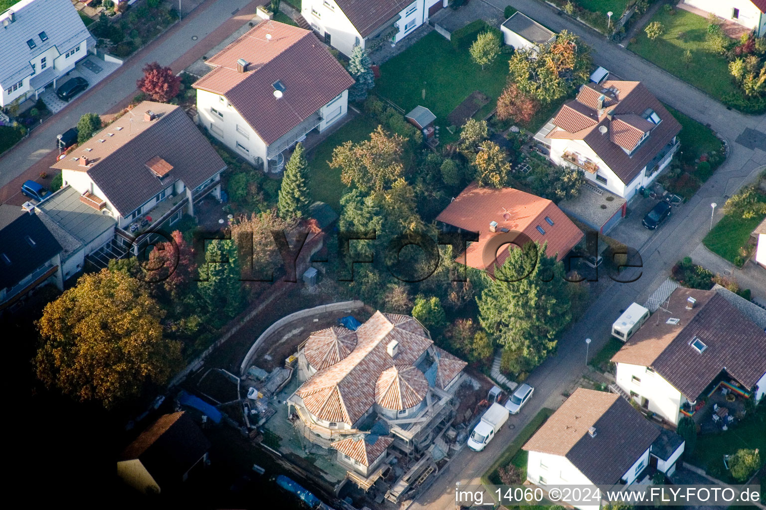 Building material dealer's stronghold in the district Schluttenbach in Ettlingen in the state Baden-Wuerttemberg, Germany