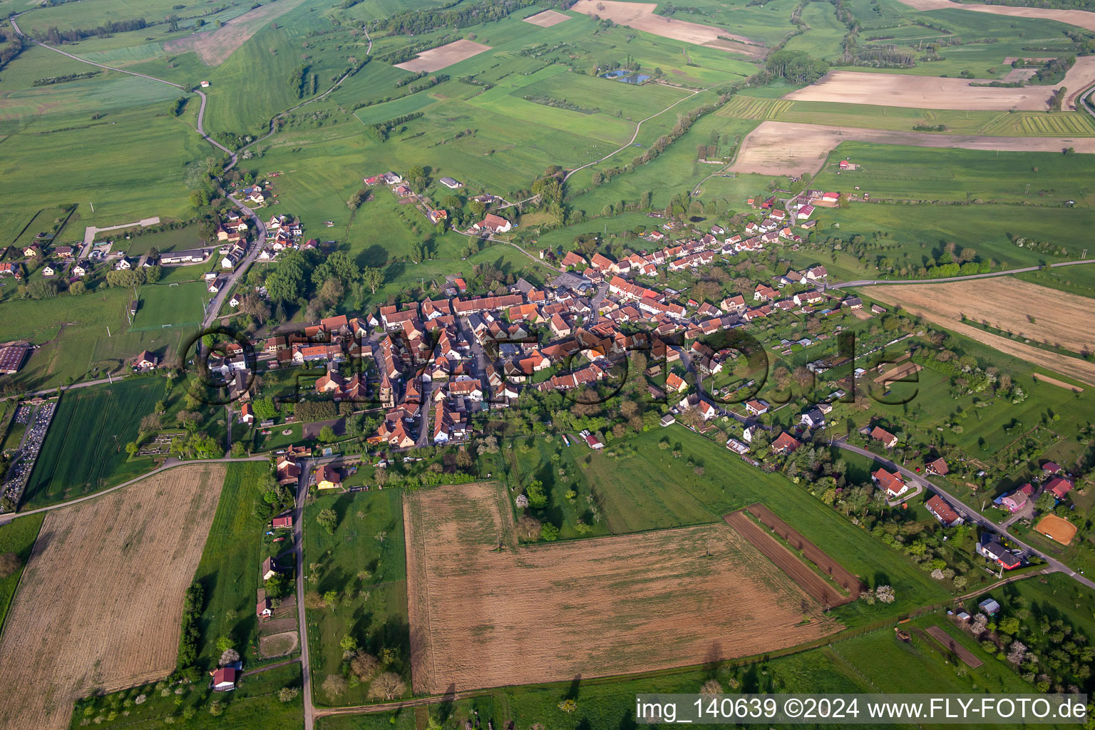 From the east in Mackwiller in the state Bas-Rhin, France