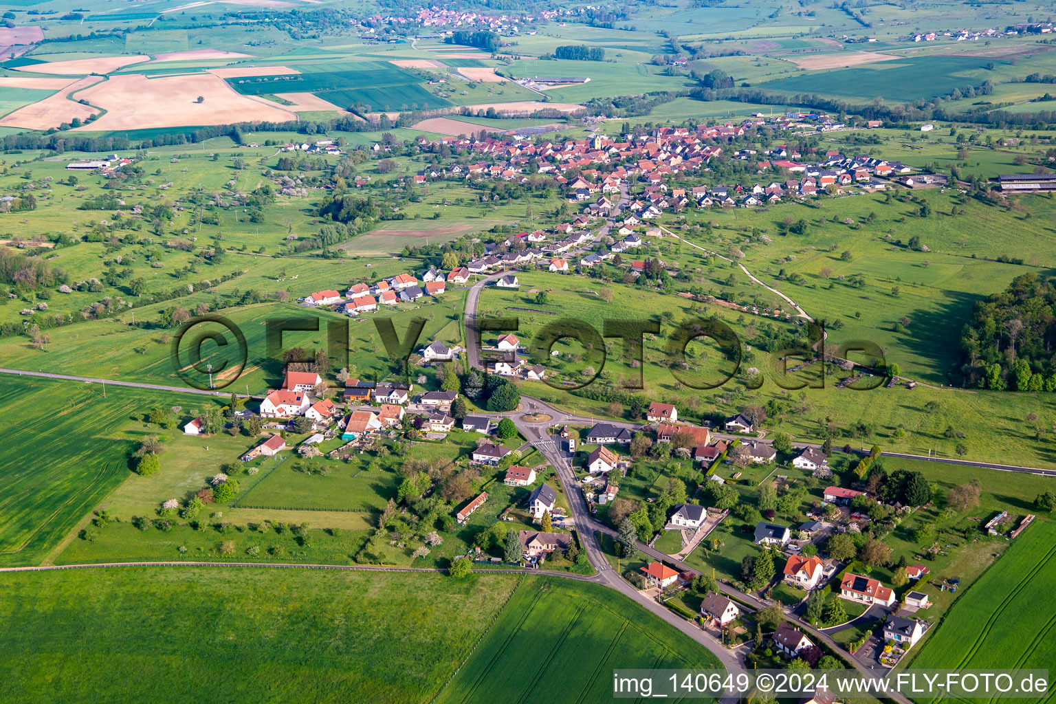 Ratzwiller in the state Bas-Rhin, France from above