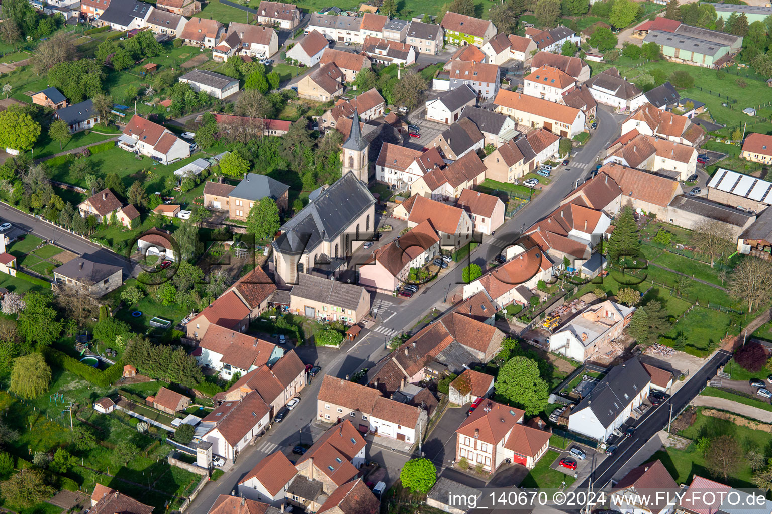 Church Petit-Réderching in Petit-Réderching in the state Moselle, France