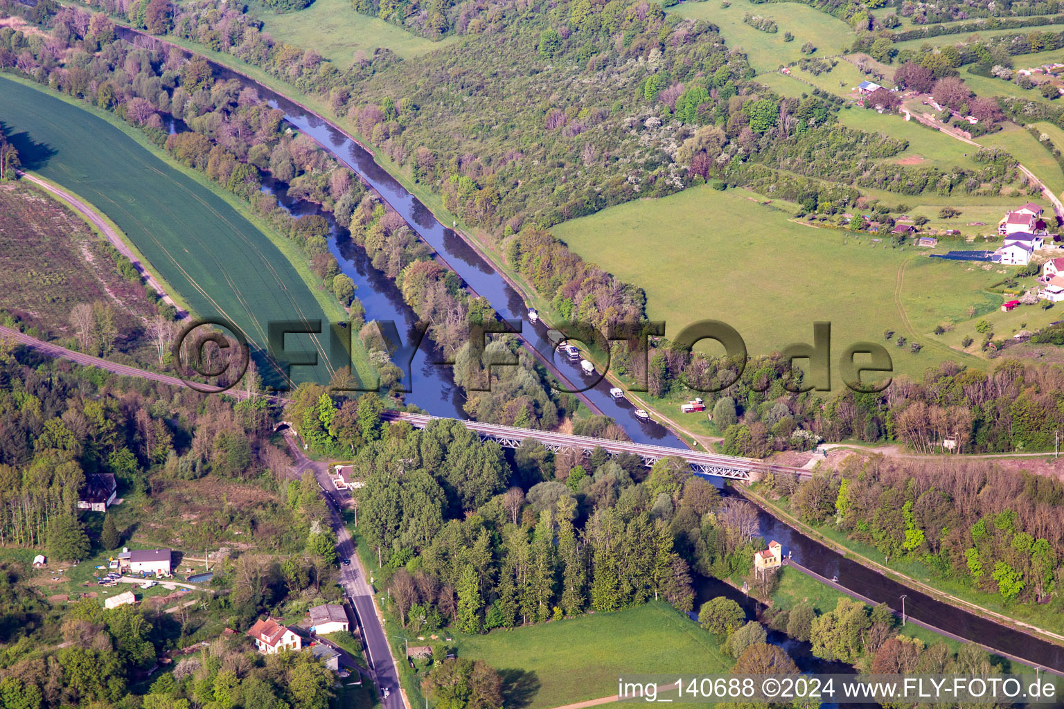 Canal des houilléres de la Sarre in Wittring in the state Moselle, France