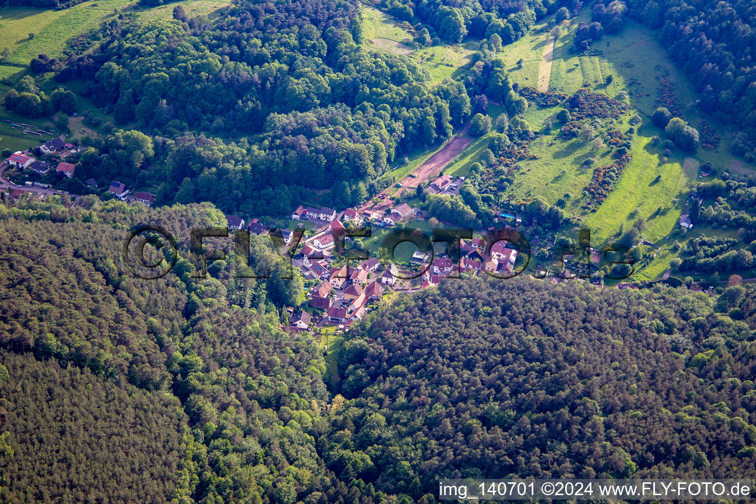 Drone recording of District Blankenborn in Bad Bergzabern in the state Rhineland-Palatinate, Germany