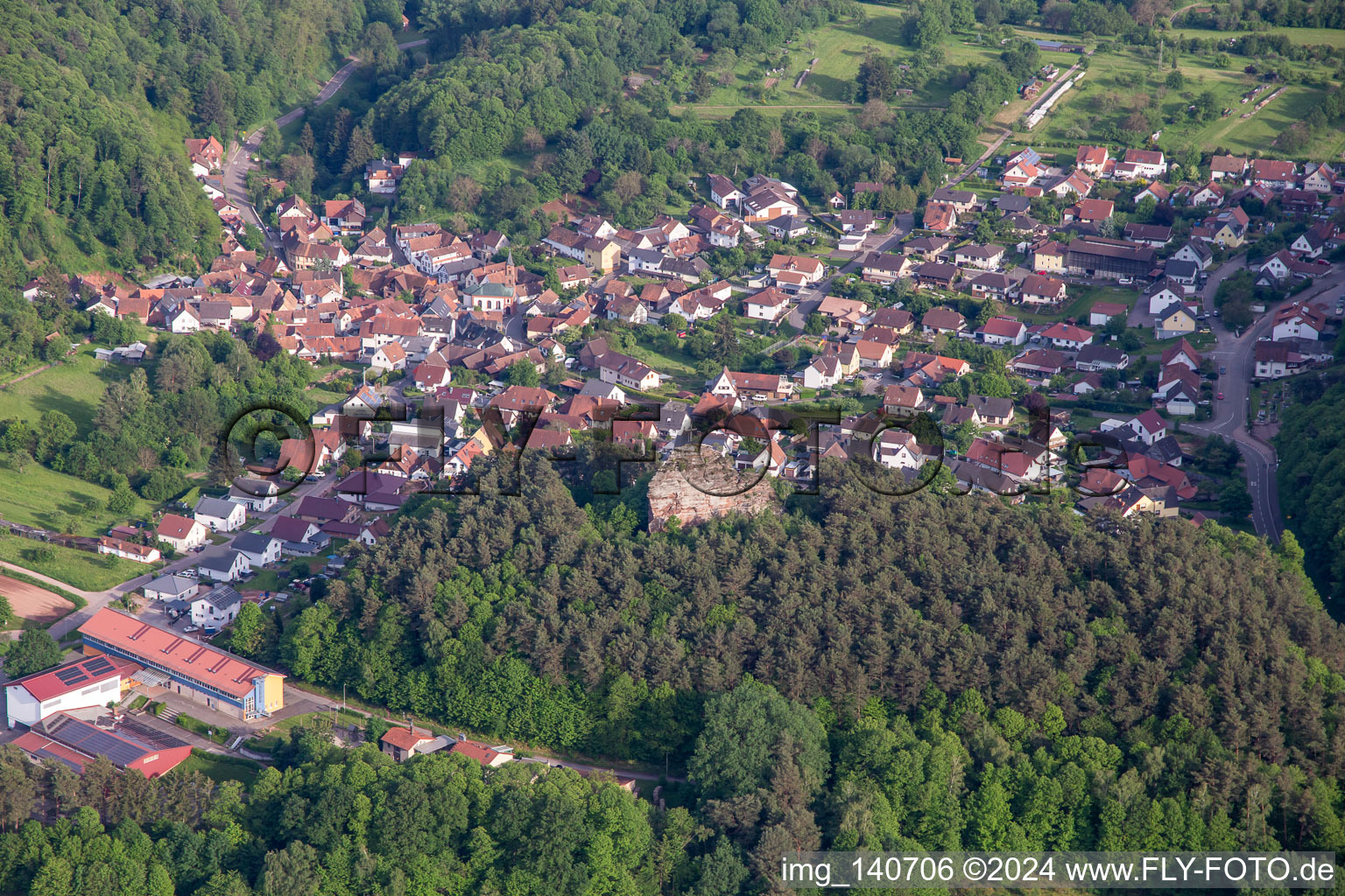 Engelsmann Rock in the district Gossersweiler in Gossersweiler-Stein in the state Rhineland-Palatinate, Germany