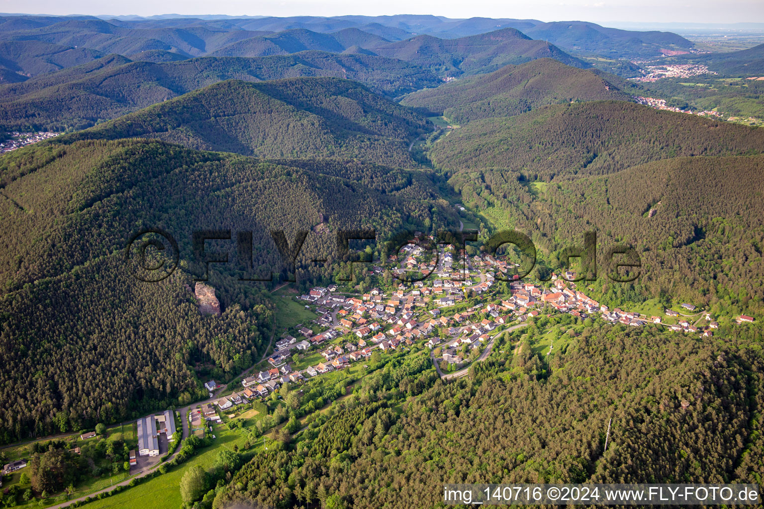 Aerial view of From the southwest in Lug in the state Rhineland-Palatinate, Germany