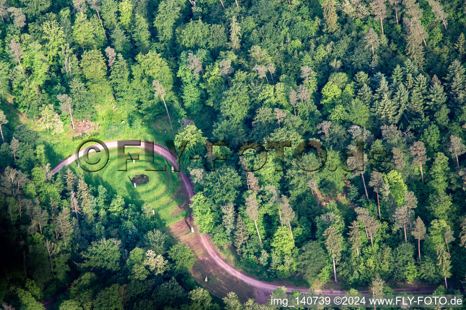 Trifelsruhe natural burial site in Wernersberg in the state Rhineland-Palatinate, Germany