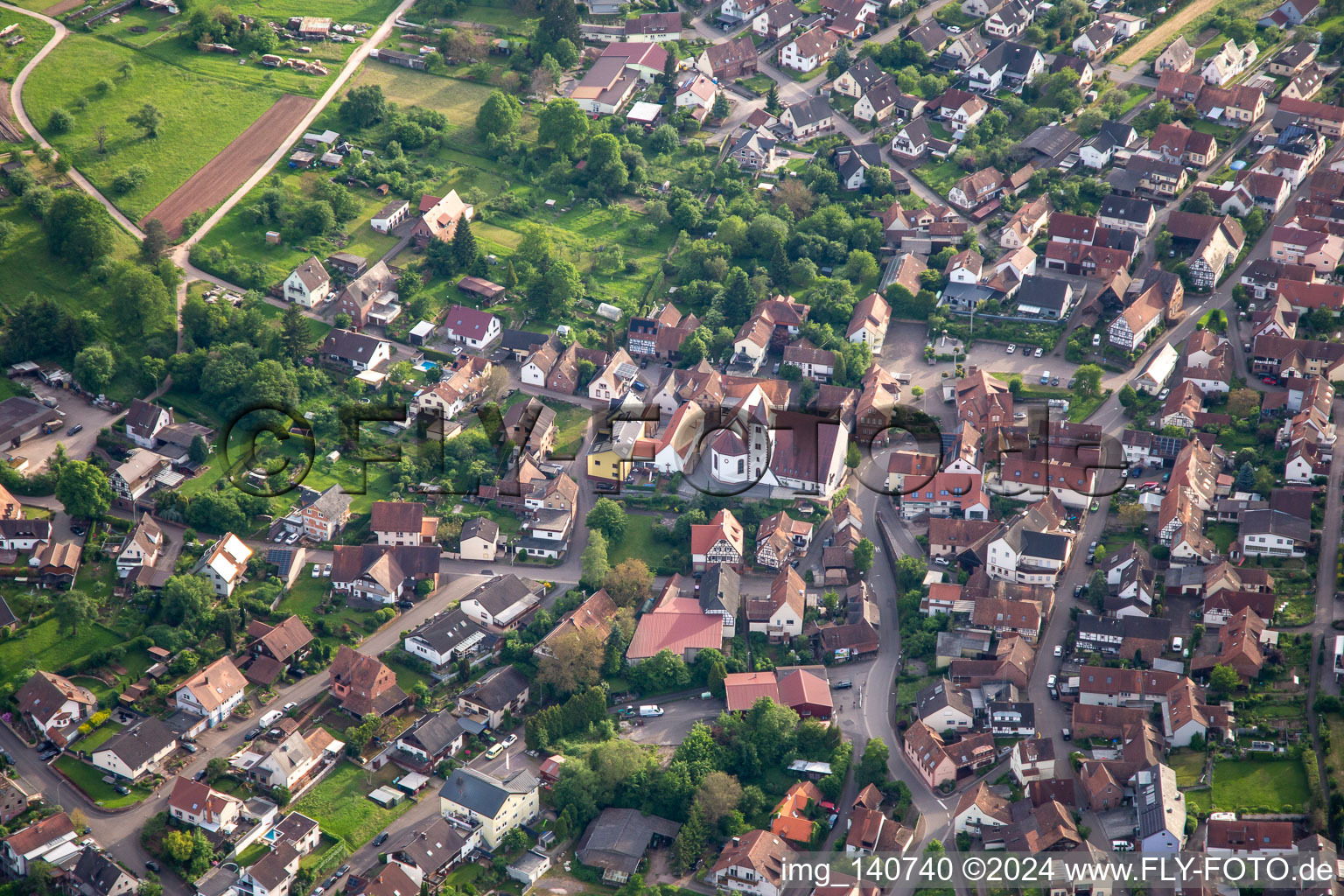 From the east in Wernersberg in the state Rhineland-Palatinate, Germany