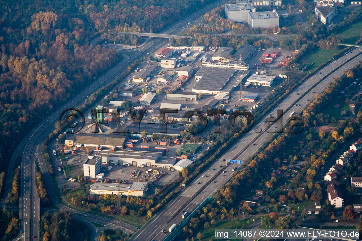 Ettlingen in the state Baden-Wuerttemberg, Germany out of the air