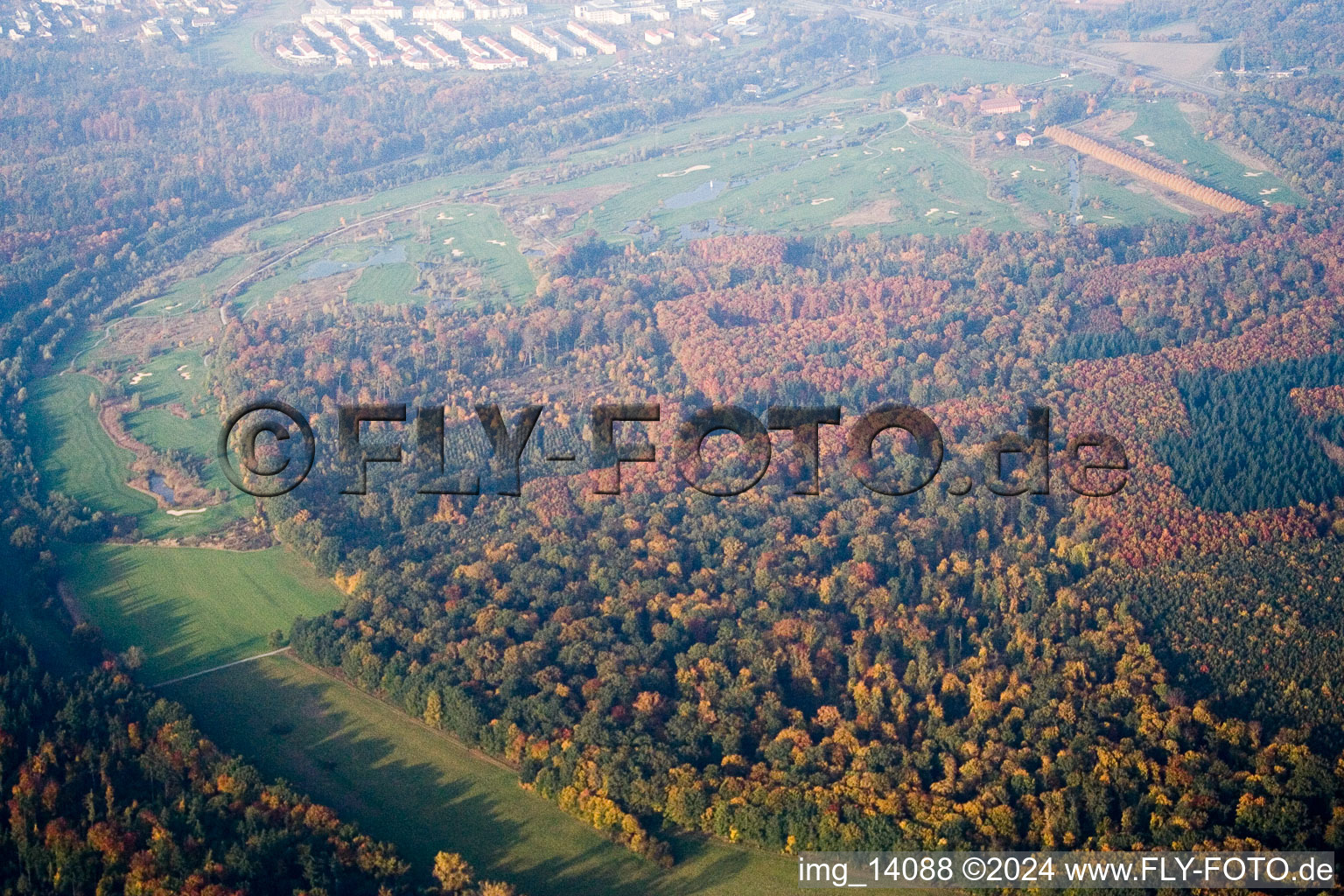 Hofgut Scheibenhardt, golf course in the district Beiertheim-Bulach in Karlsruhe in the state Baden-Wuerttemberg, Germany