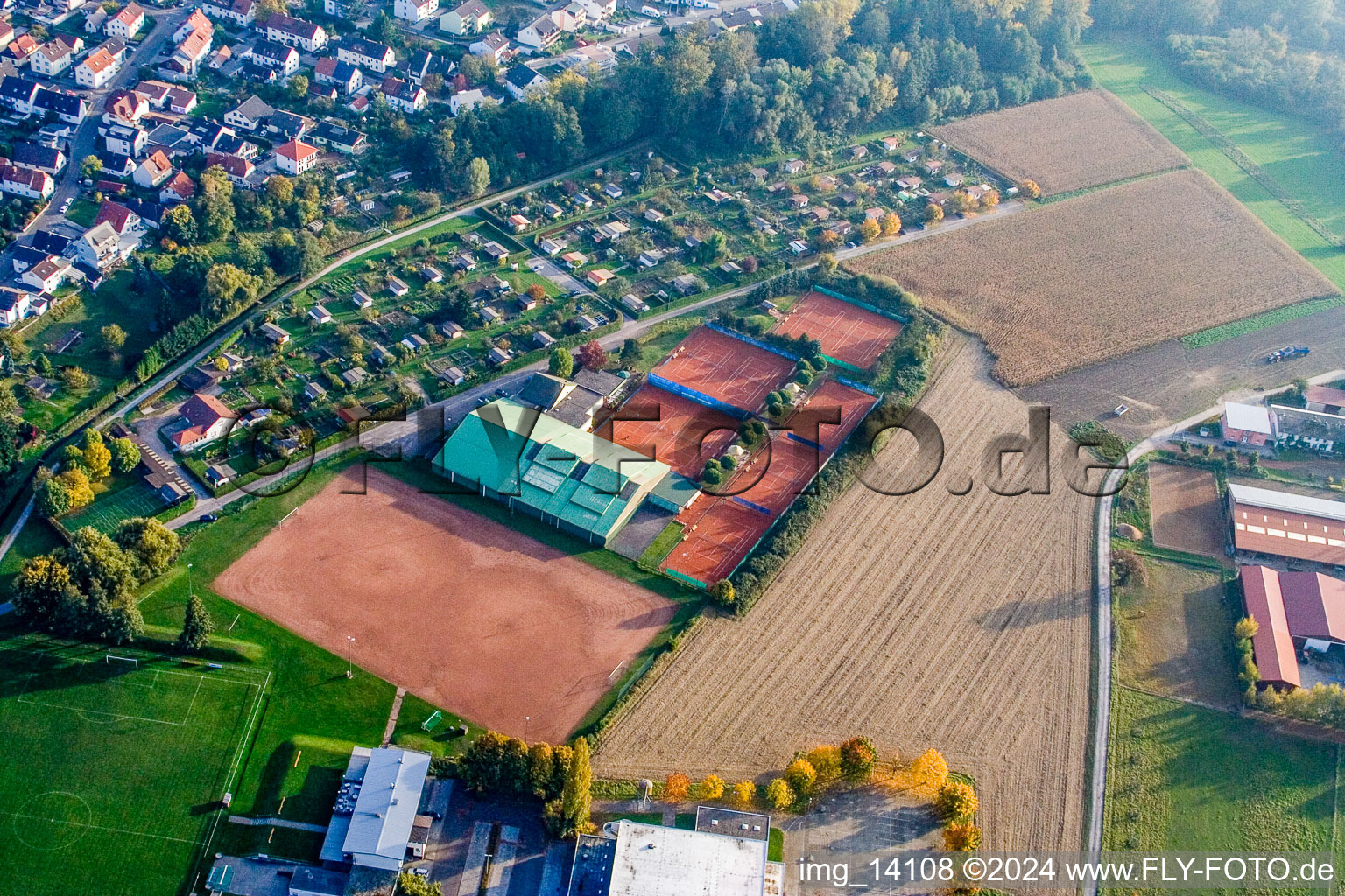 Tennis club in the district Forchheim in Rheinstetten in the state Baden-Wuerttemberg, Germany