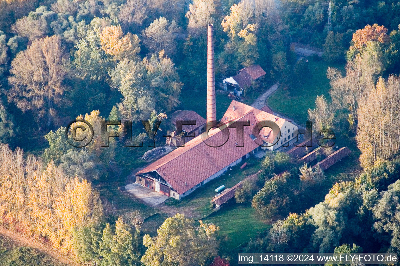 Neuburg in the state Rhineland-Palatinate, Germany out of the air