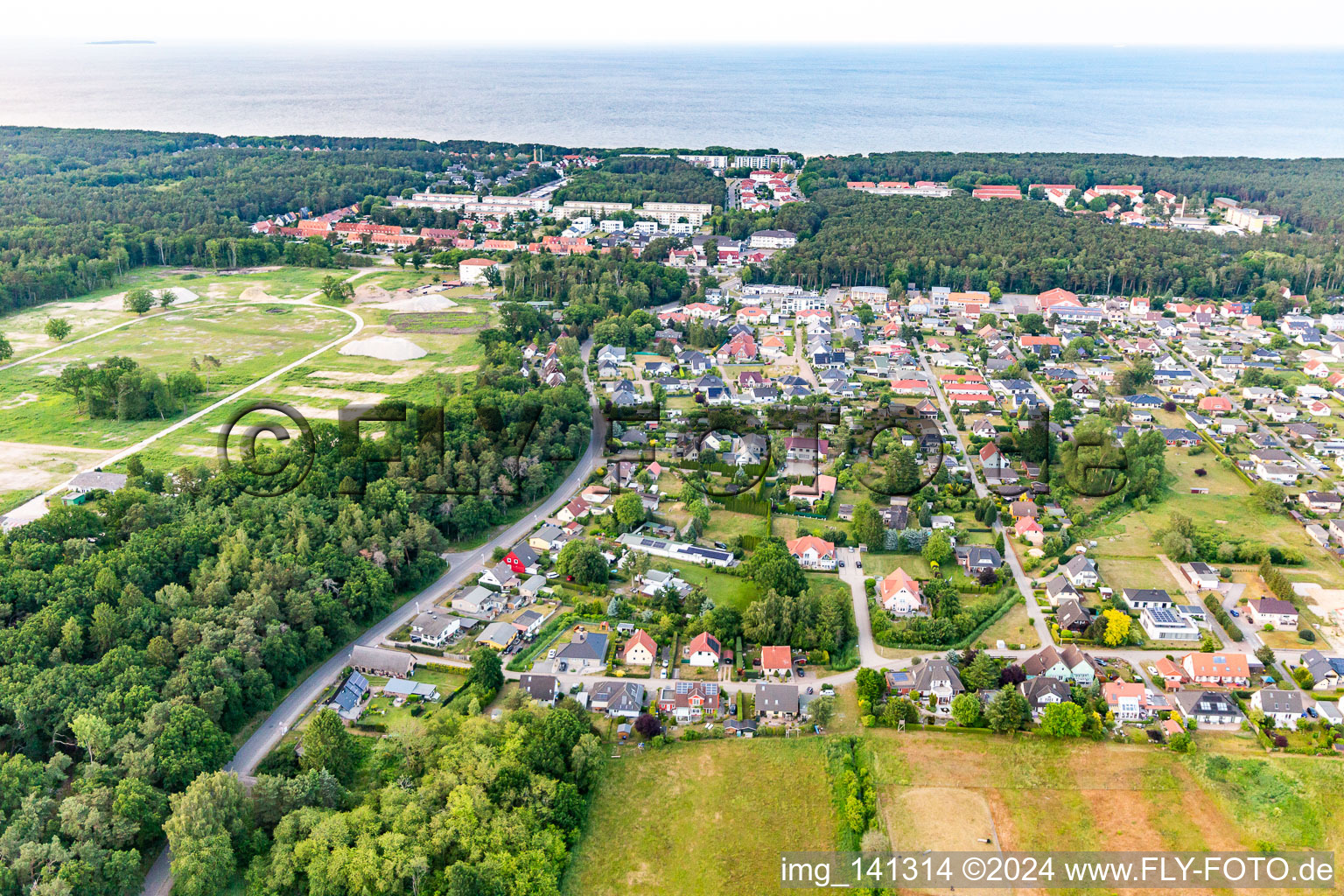 From the southwest in Karlshagen in the state Mecklenburg-Western Pomerania, Germany