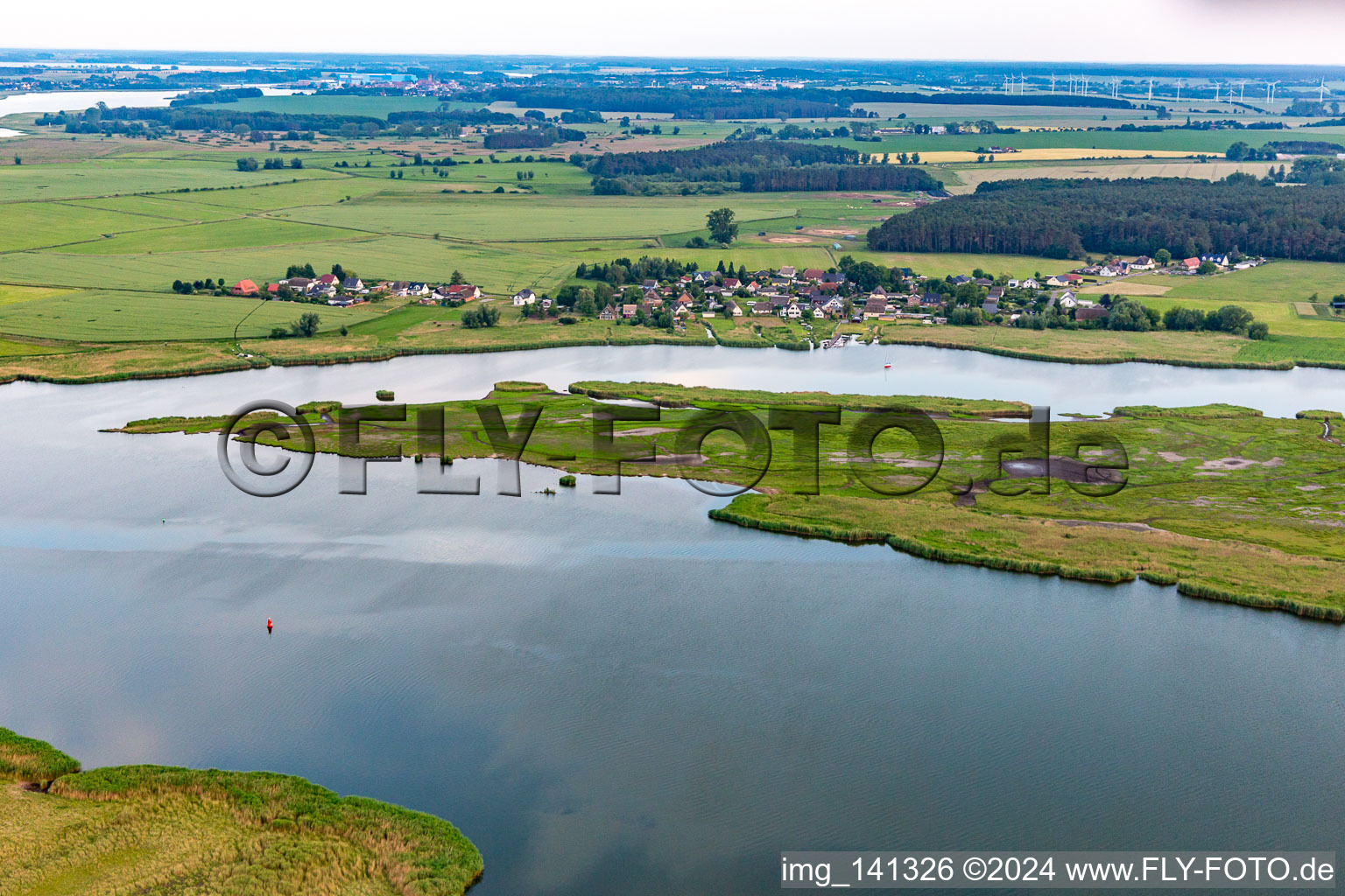 View from Peenemünde in the district Hollendorf in Kröslin in the state Mecklenburg-Western Pomerania, Germany