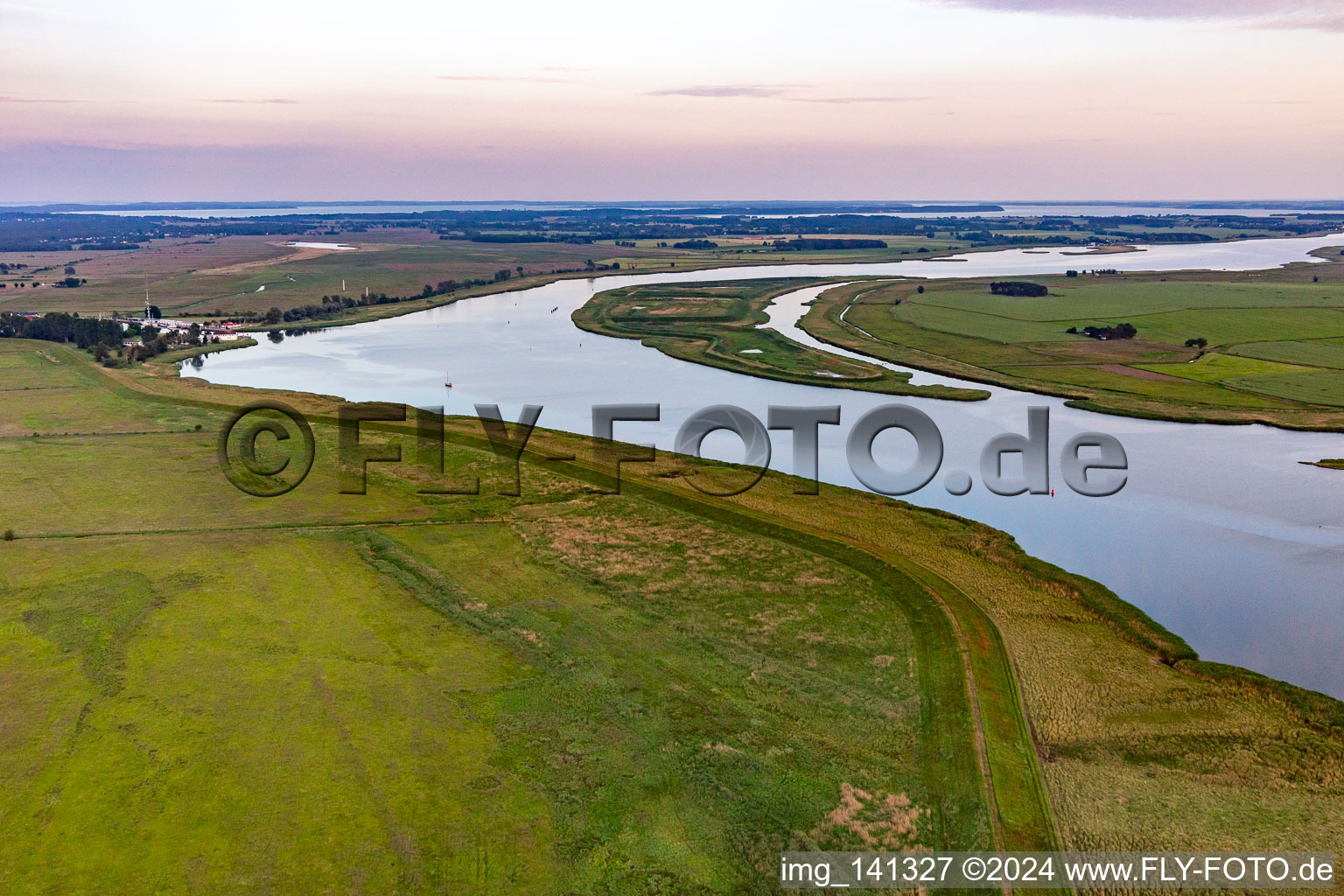 Kleiner Wotig Island in the Peenestrom in the district Hollendorf in Kröslin in the state Mecklenburg-Western Pomerania, Germany