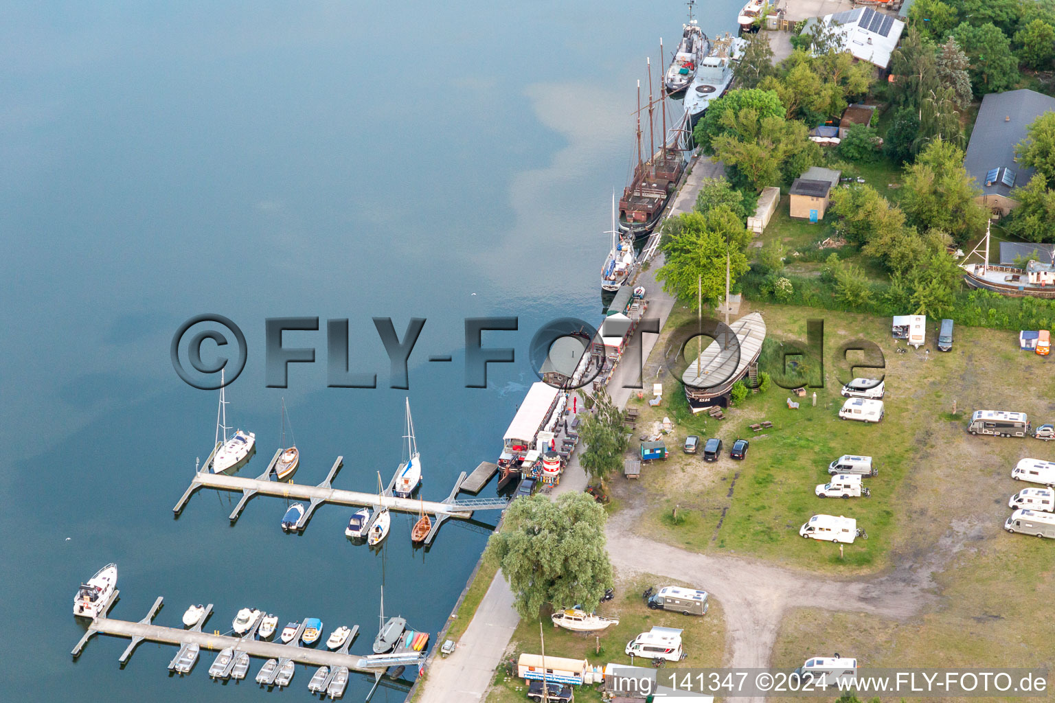 Boat rental peninsula Peenemünde in Peenemünde harbour in Peenemünde in the state Mecklenburg-Western Pomerania, Germany