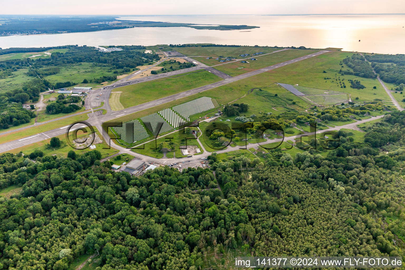 Airport in Peenemünde in the state Mecklenburg-Western Pomerania, Germany