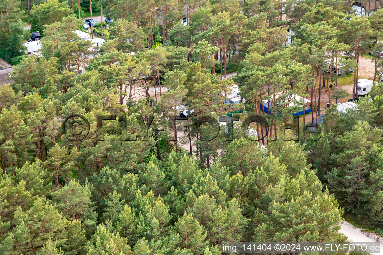 Dune Camp Karlshagen in Karlshagen in the state Mecklenburg-Western Pomerania, Germany out of the air