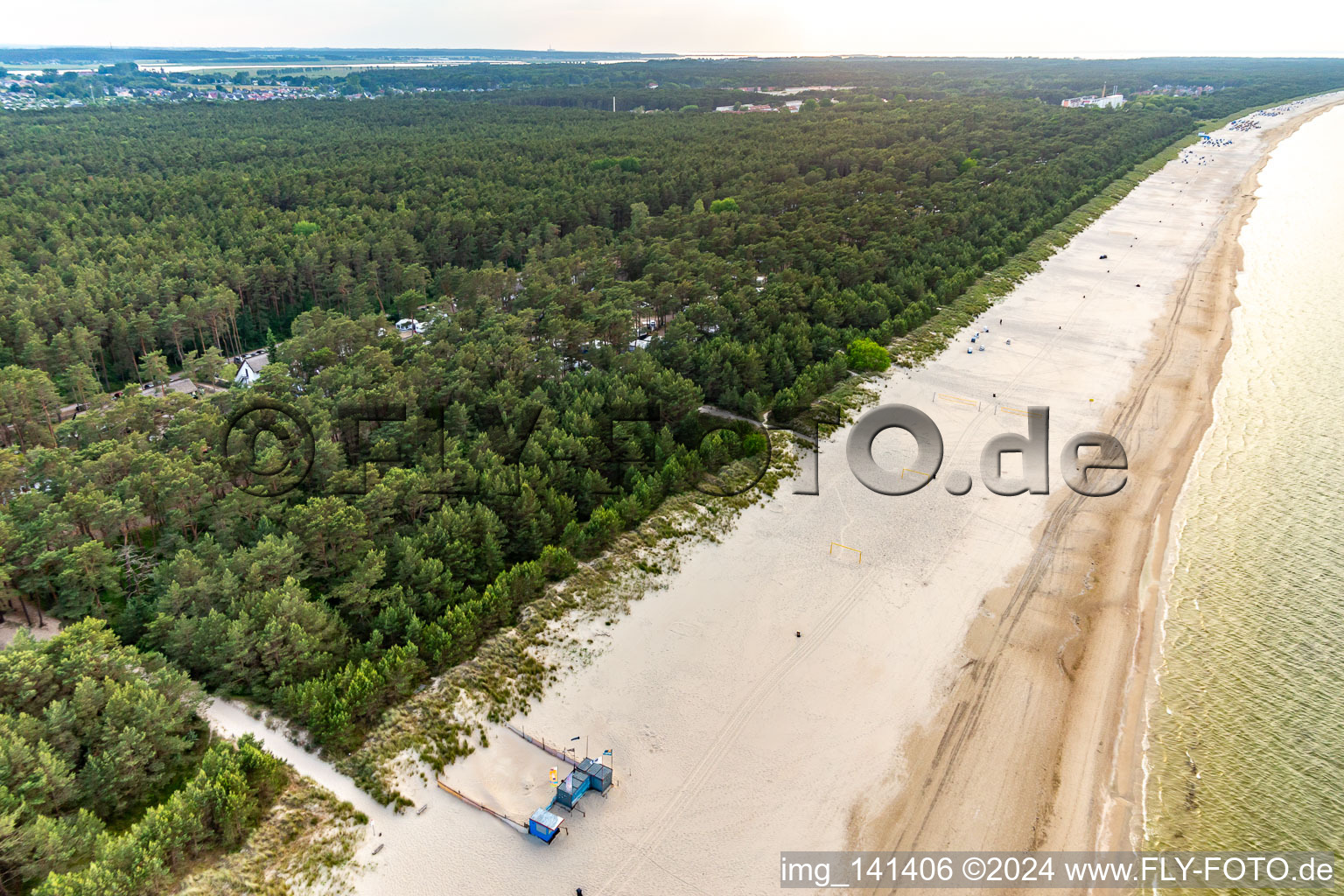 Dune Camp Karlshagen in Karlshagen in the state Mecklenburg-Western Pomerania, Germany seen from above