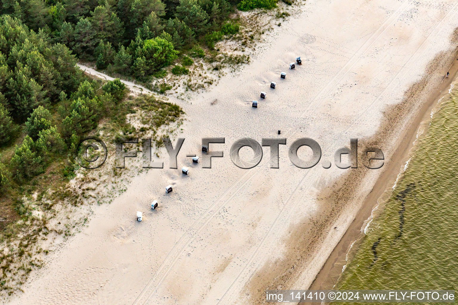 Dog beach Trassenheide in Trassenheide in the state Mecklenburg-Western Pomerania, Germany