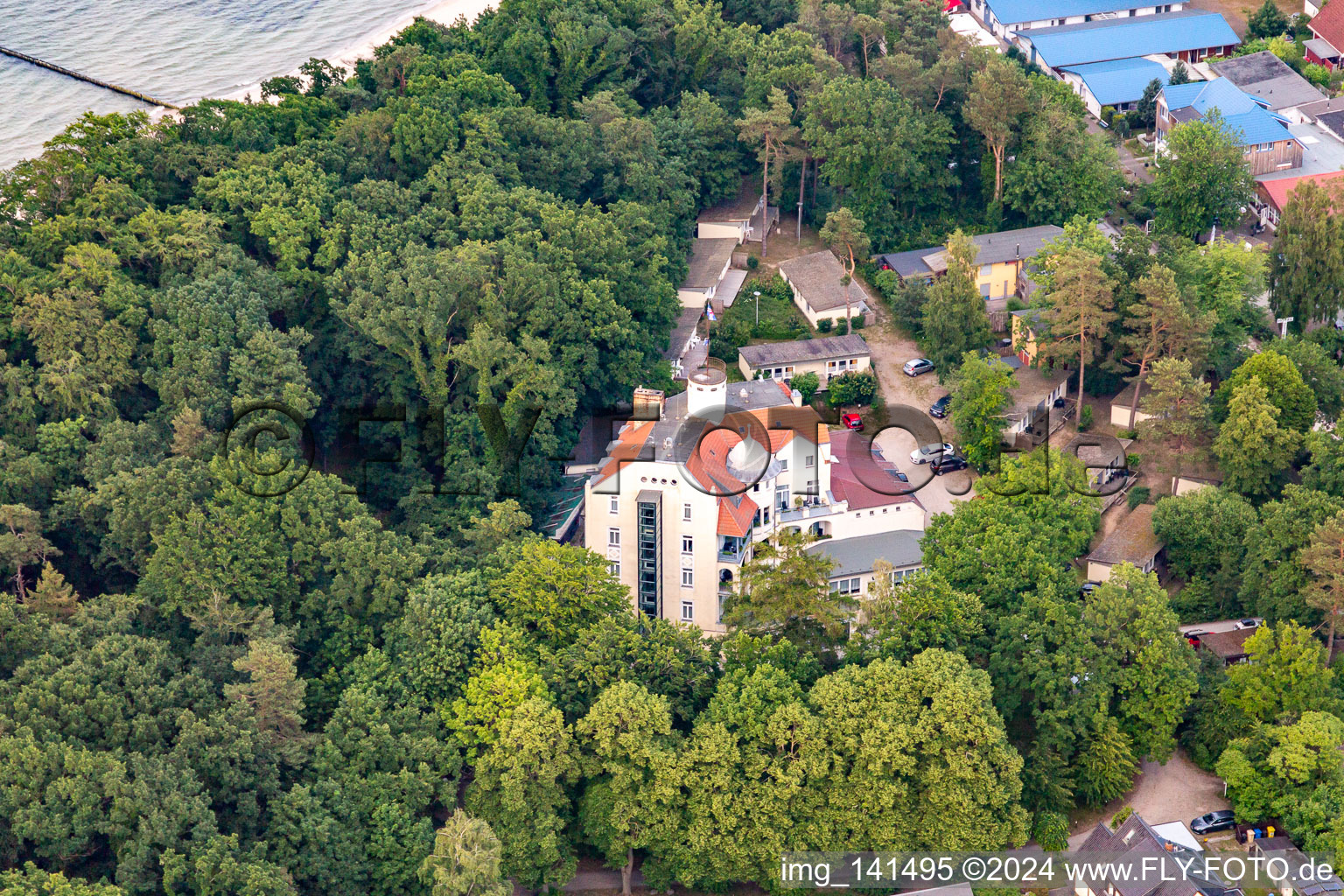 Parow Forest Castle in Koserow in the state Mecklenburg-Western Pomerania, Germany