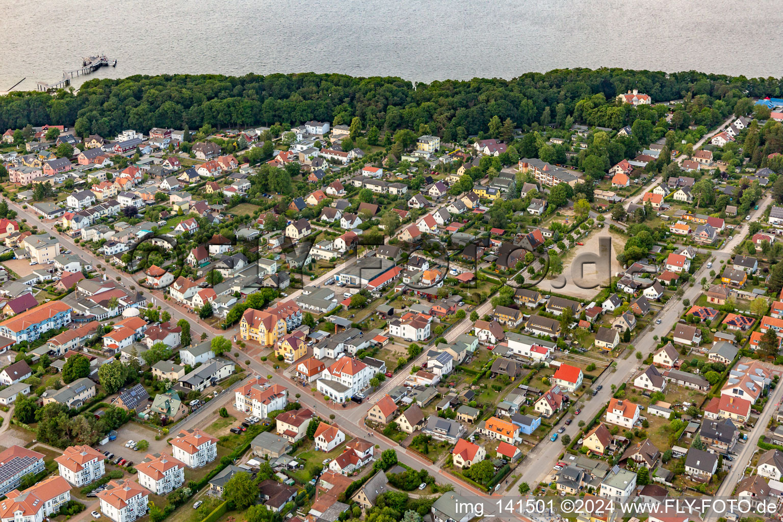 Aerial photograpy of Koserow in the state Mecklenburg-Western Pomerania, Germany