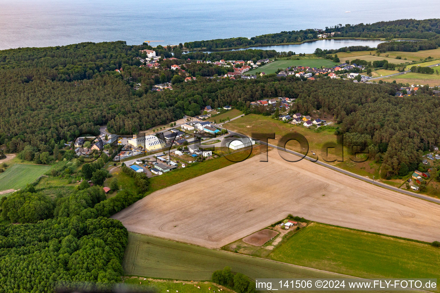 Herrenberg commercial area in the district Kölpinsee in Loddin in the state Mecklenburg-Western Pomerania, Germany