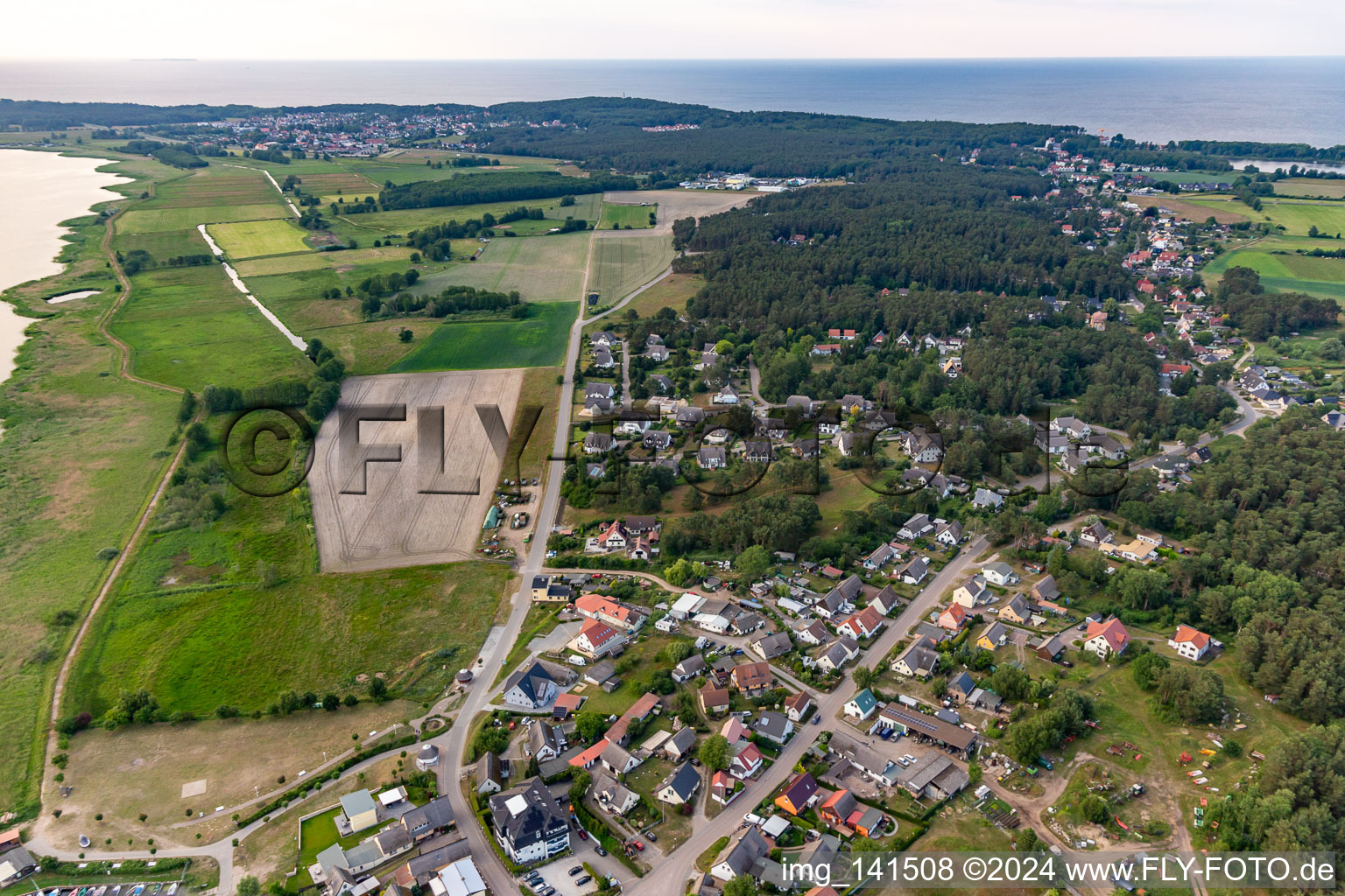 From the south in Loddin in the state Mecklenburg-Western Pomerania, Germany