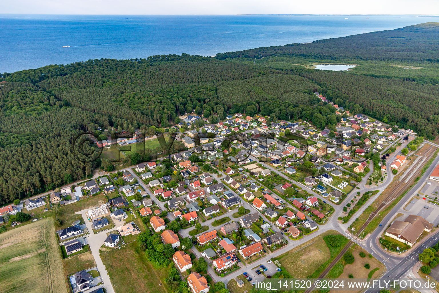 Bahnhofstr in Ückeritz in the state Mecklenburg-Western Pomerania, Germany