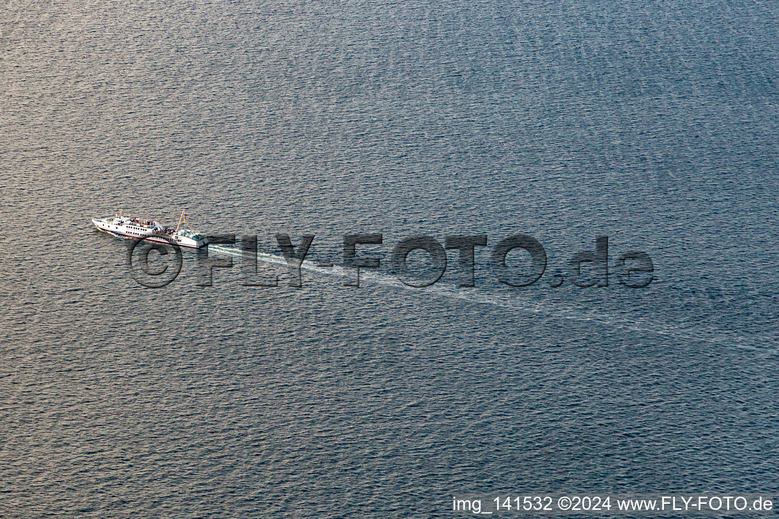 Ferry in the Baltic Sea in Ückeritz in the state Mecklenburg-Western Pomerania, Germany